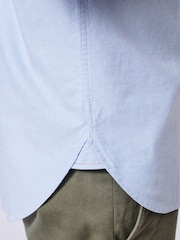 Aubin Blue Burwell Patchwork 100% Cotton Shirt - Image 6 of 9