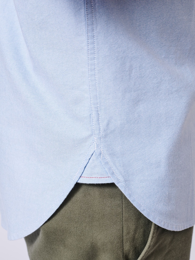 Aubin Blue Burwell Patchwork 100% Cotton Shirt - Image 6 of 9