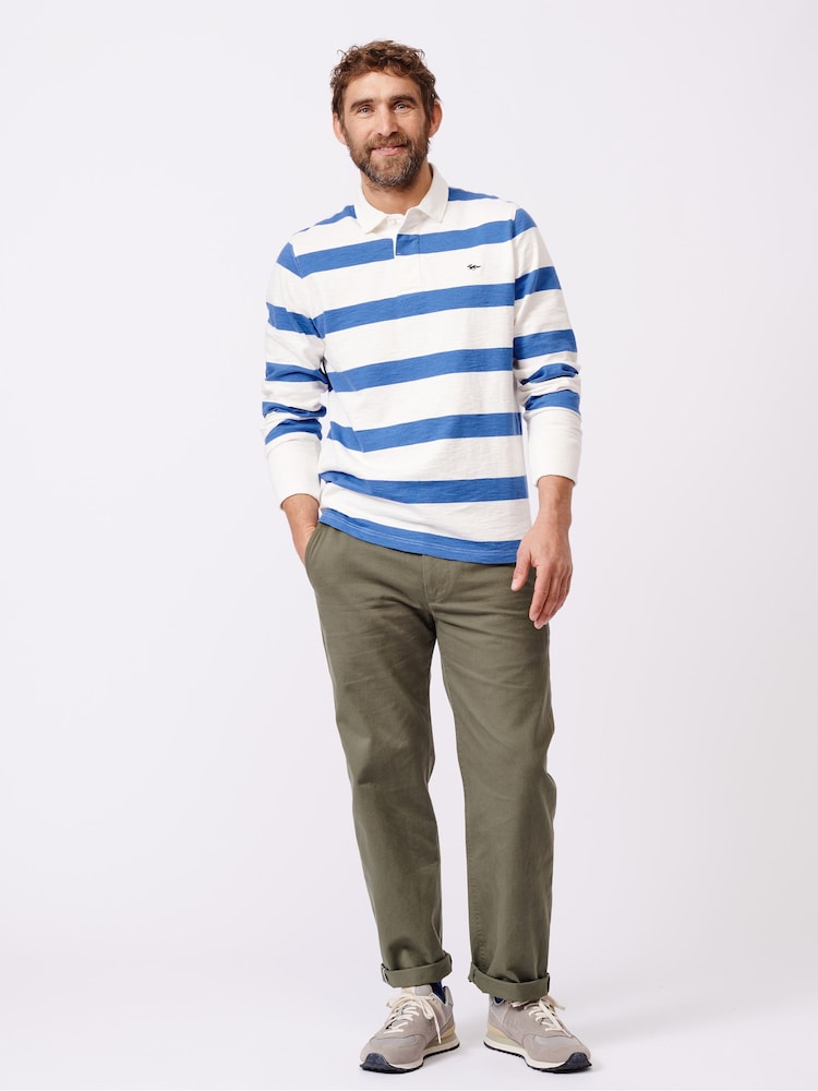 Albastru - Aubin 100% Cotton Irnham Rugby Shirt - Image 3 of 6