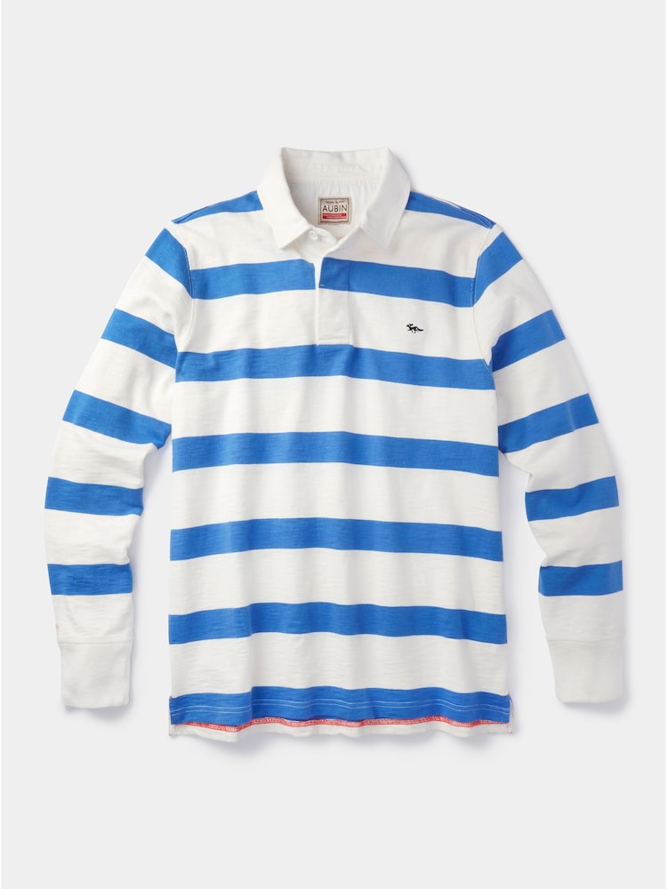 Albastru - Aubin 100% Cotton Irnham Rugby Shirt - Image 5 of 6