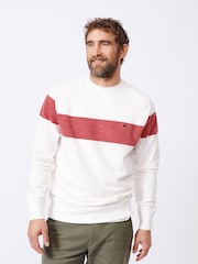 Aubin Blue Garsdale Slub Crew Sweatshirt - Image 1 of 6