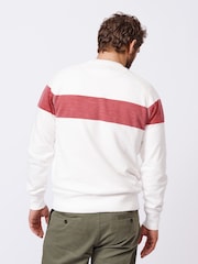 Aubin Blue Garsdale Slub Crew Sweatshirt - Image 2 of 6
