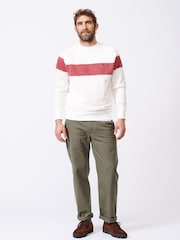Aubin Blue Garsdale Slub Crew Sweatshirt - Image 3 of 6