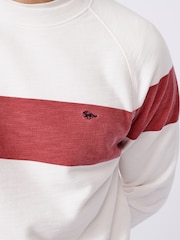 Aubin Blue Garsdale Slub Crew Sweatshirt - Image 5 of 6