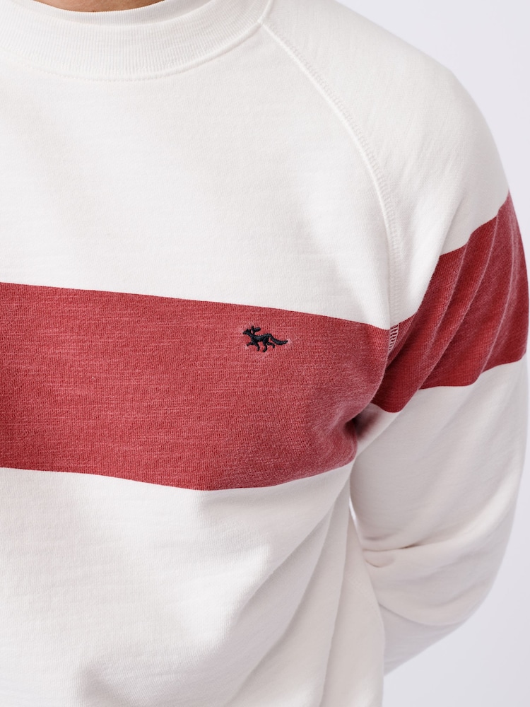 Aubin Blue Garsdale Slub Crew Sweatshirt - Image 5 of 6