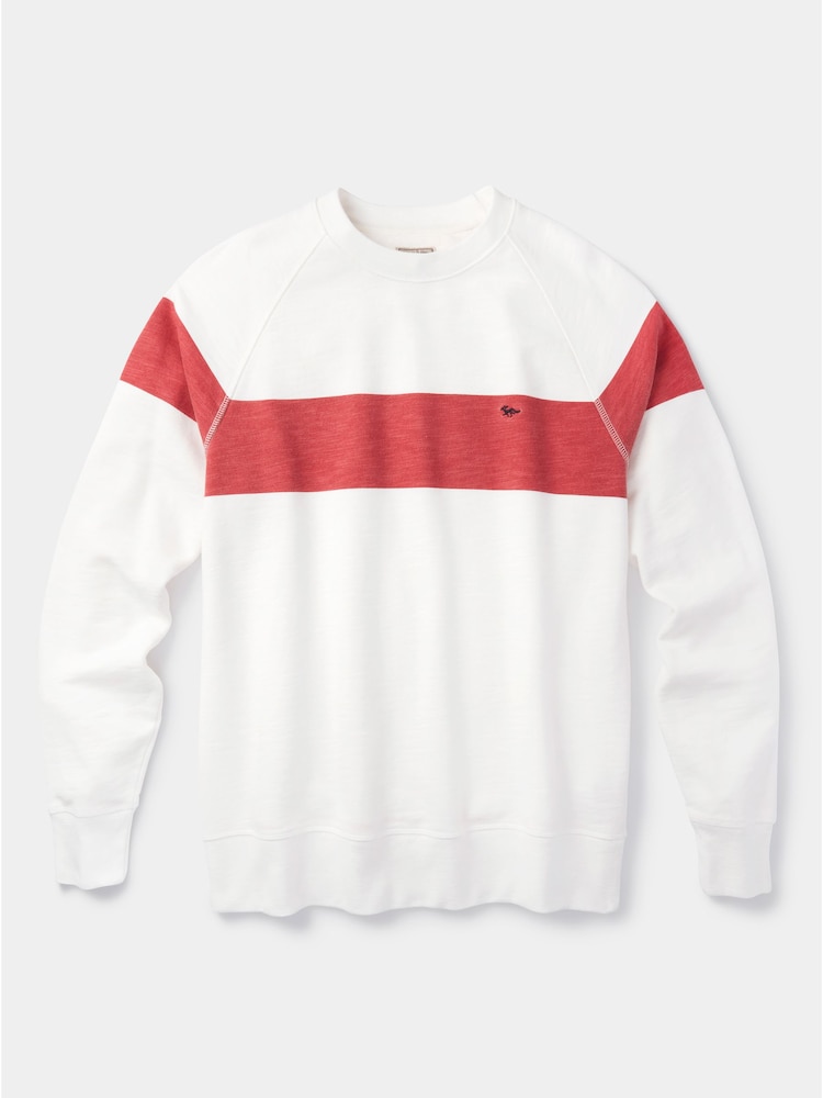 Aubin Blue Garsdale Slub Crew Sweatshirt - Image 6 of 6