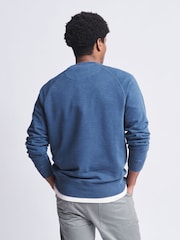 Aubin Blue Garsdale Slub Crew Sweatshirt - Image 2 of 6
