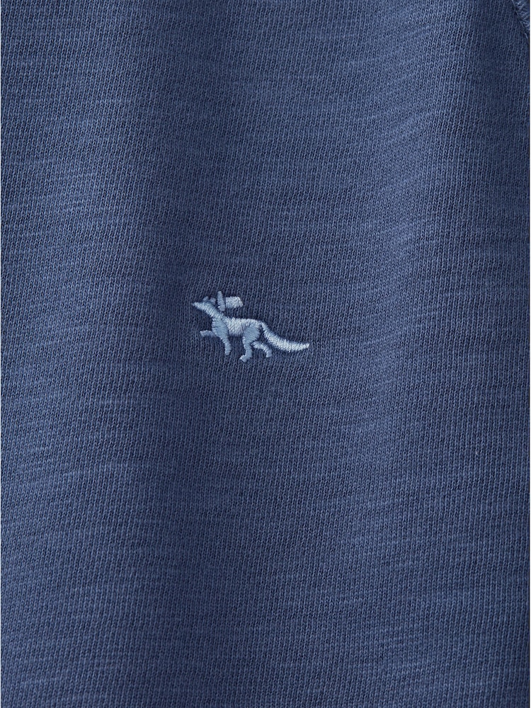 Aubin Blue Garsdale Slub Crew Sweatshirt - Image 6 of 6