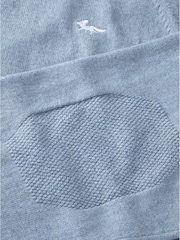 Aubin Blue Bonby Zip Neck 100% Cotton Jumper - Image 8 of 8