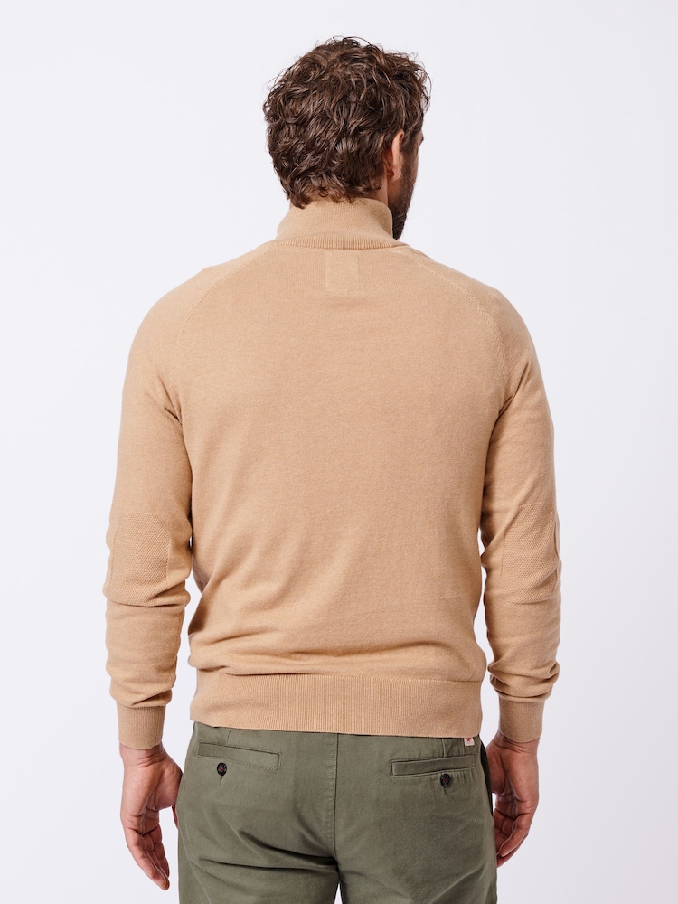 Aubin Bonby Quarter Zip Cotton Jumper - Image 2 of 8