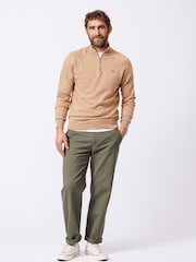 Aubin Bonby Quarter Zip Cotton Jumper - Image 3 of 8
