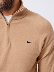 Aubin Bonby Quarter Zip Cotton Jumper - Image 4 of 8