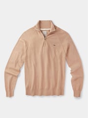 Aubin Bonby Quarter Zip Cotton Jumper - Image 7 of 8