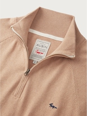 Aubin Bonby Quarter Zip Cotton Jumper - Image 8 of 8