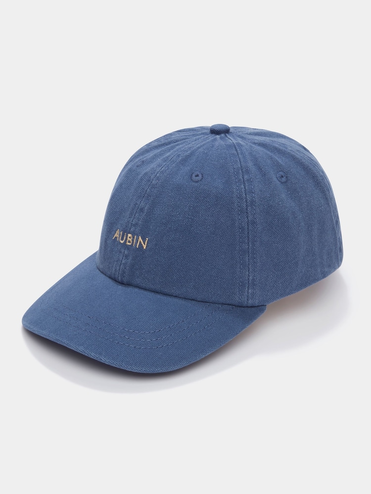 Aubin Blue 100% Cotton Strubby Cap - Image 1 of 3