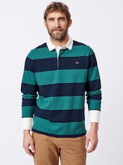 Aubin Blue 100% Cotton Irnham Rugby Shirt - Image 1 of 7