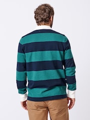 Aubin Blue 100% Cotton Irnham Rugby Shirt - Image 2 of 7