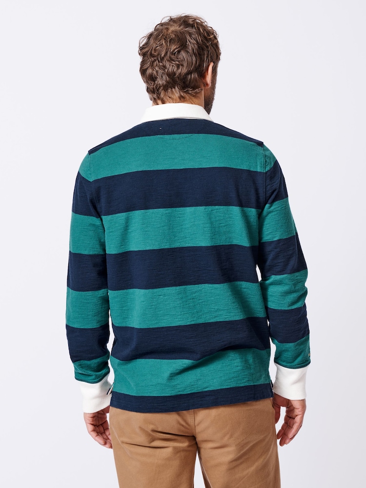 Aubin Blue 100% Cotton Irnham Rugby Shirt - Image 2 of 7
