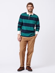Aubin Blue 100% Cotton Irnham Rugby Shirt - Image 3 of 7