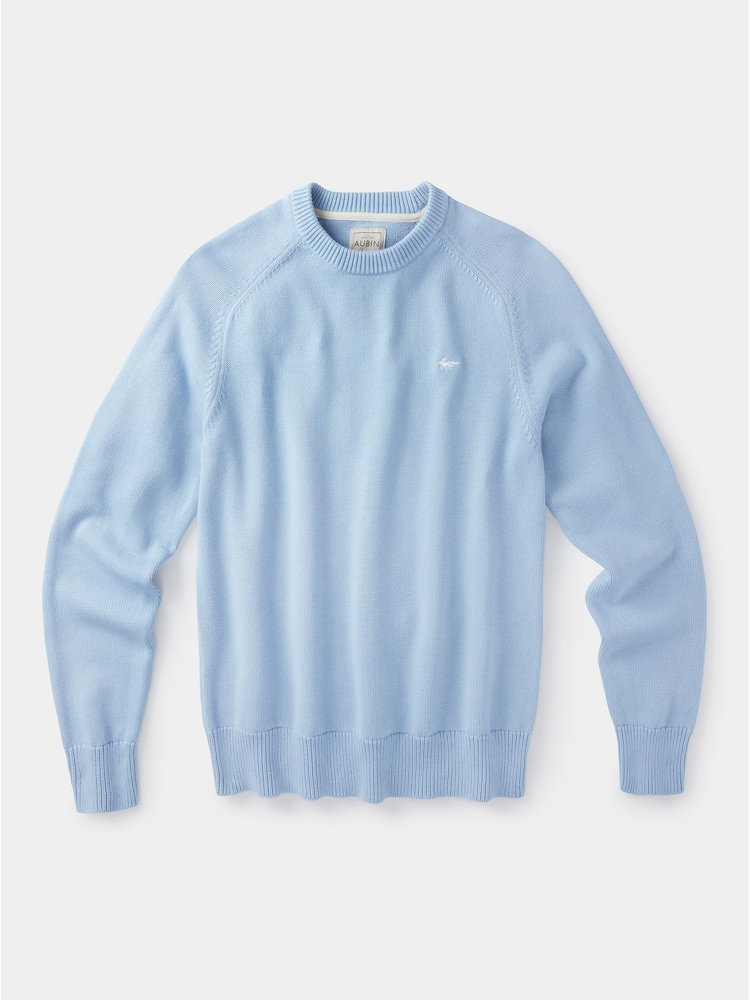 Aubin Blue Leverton Cotton Crew Jumper - Image 5 of 5
