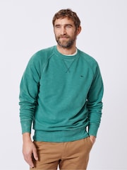 Aubin Blue Garsdale Slub Crew Sweatshirt - Image 1 of 4
