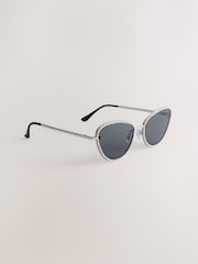 Silver Sparkle Cat Eye Sunglasses - Image 4 of 6