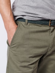 Aubin Green Ormsby Selvedge 100% Cotton Chinos - Image 3 of 6
