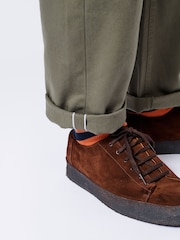 Aubin Green Ormsby Selvedge 100% Cotton Chinos - Image 5 of 6