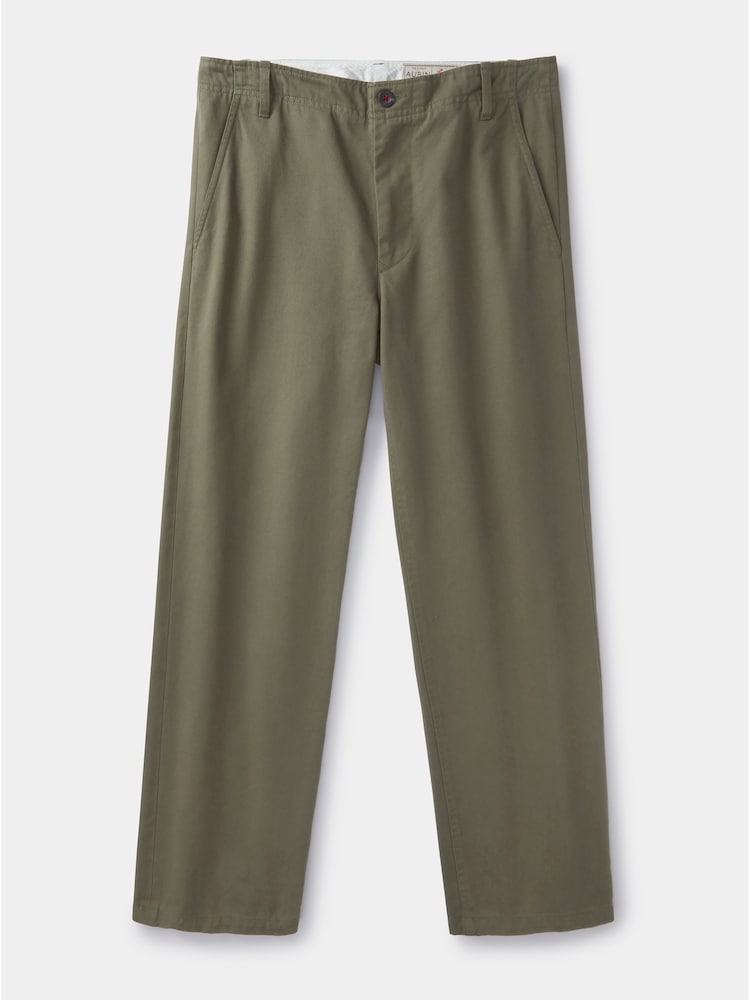 Aubin Green Ormsby Selvedge 100% Cotton Chinos - Image 6 of 6