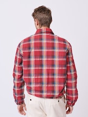 Aubin Red Langton Checked 100% Cotton Harrington Jacket - Image 2 of 9
