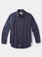 Aubin Blue Grainsby Linen Cotton Shirt - Image 6 of 6
