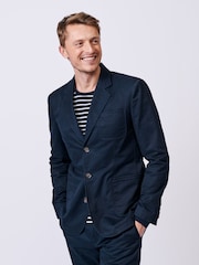 Aubin Blue Mareham Patch Pocket Blazer - Image 1 of 8