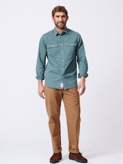 Aubin Blue Rigsby 100% Cotton Shirt - Image 3 of 6