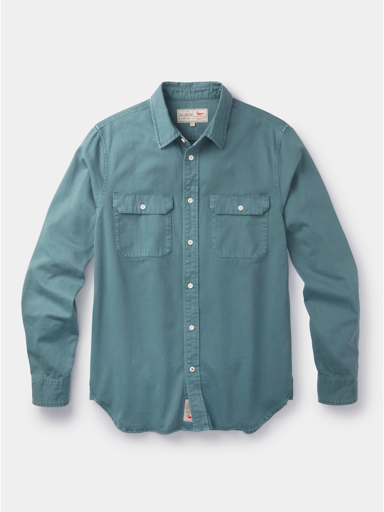 Aubin Blue Rigsby 100% Cotton Shirt - Image 6 of 6