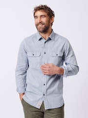 Aubin Blue Rigsby 100% Cotton Shirt - Image 1 of 6