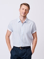 Aubin Fulstow Linen Cotton White Shirt - Image 4 of 6