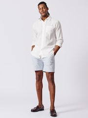 Aubin Blue Grainsby Linen Cotton Shirt - Image 3 of 6