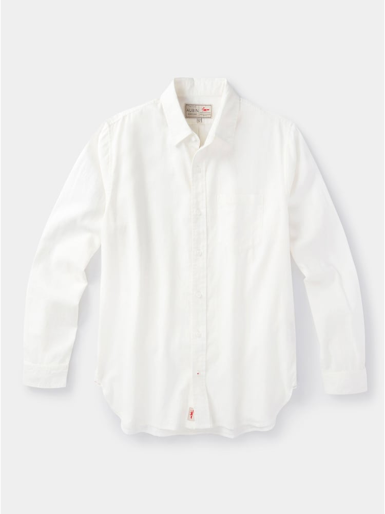 Aubin Blue Grainsby Linen Cotton Shirt - Image 6 of 6
