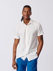 Aubin Fulstow Linen Cotton White Shirt - Image 1 of 5