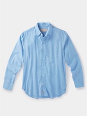 Aubin Blue Grainsby Linen Cotton Shirt - Image 5 of 5