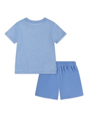 Nike Blue Little Kids DriFIT Shorts and T-Shirt Set - Image 2 of 5