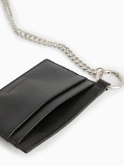 AllSaints Black Makoto Chain Card Holder - Image 3 of 6
