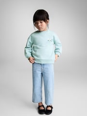 Mango Blue Floral Embroidered 100% Cotton Sweatshirt - Image 1 of 6