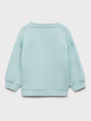 Mango Blue Floral Embroidered 100% Cotton Sweatshirt - Image 5 of 6