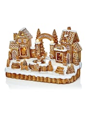 Premier Decorations Ltd Lit Animated Gingerbread Village Scene - Image 1 of 1