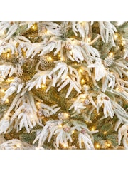 Premier Decorations Ltd 6.5ft Pre Lit Snowy River Fir Christmas Tree - Image 3 of 4