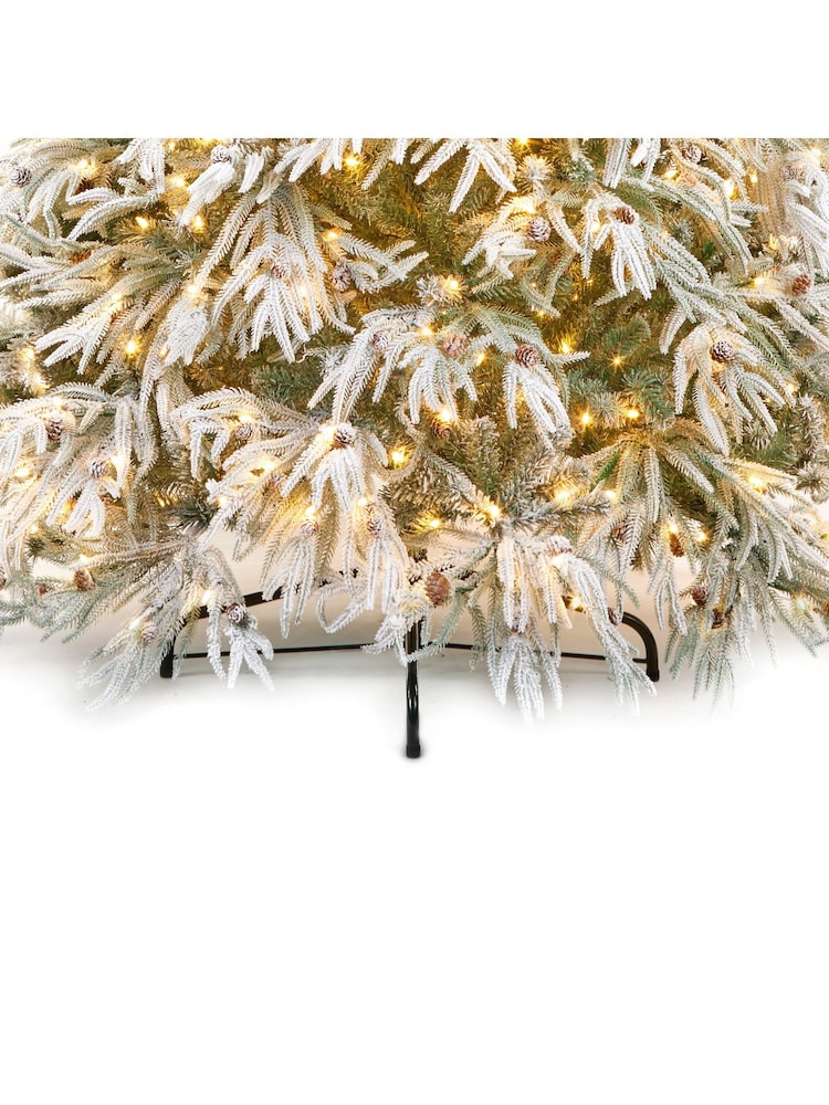 Premier Decorations Ltd 6.5ft Pre Lit Snowy River Fir Christmas Tree - Image 4 of 4