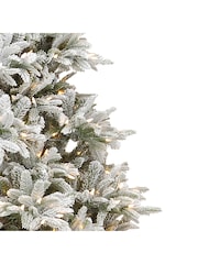 Premier Decorations Ltd Green Snowy Pre-Lit Snowy Andorra 7 Feet Christmas Tree - Image 2 of 4