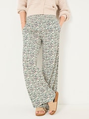 Multi Vine Floral Shirred Palazzo Trousers - Image 1 of 5