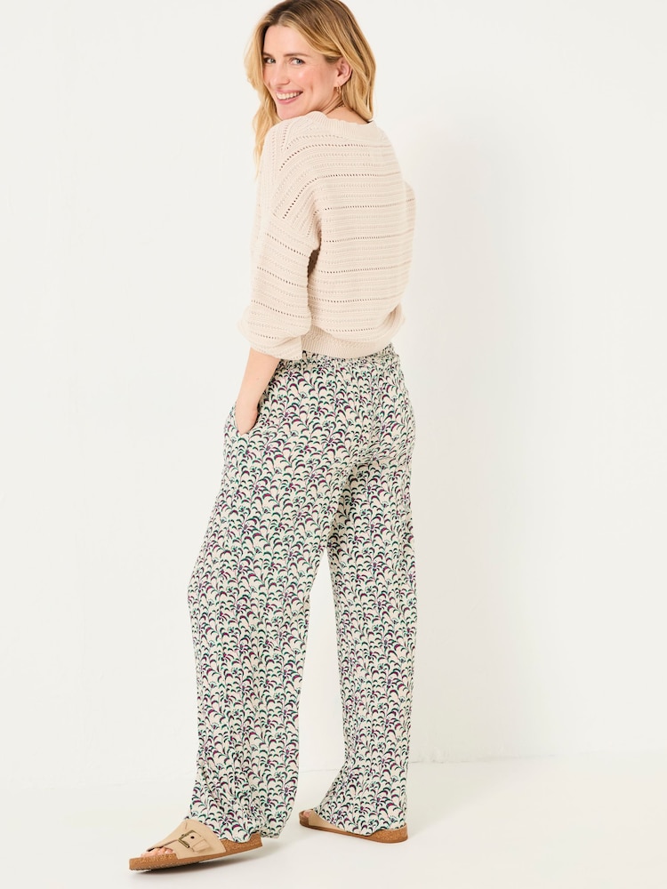 Multi Vine Floral Shirred Palazzo Trousers - Image 2 of 5